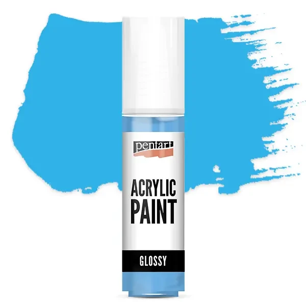 Vopsea acrilică lucioasă Pentart, 20 ml - albastru deschis