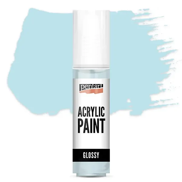 Vopsea acrilică lucioasă Pentart, 20 ml - albastru gheață