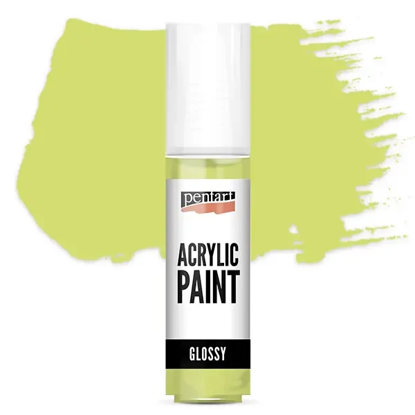 Vopsea acrilică lucioasă Pentart, 20 ml - verde lime
