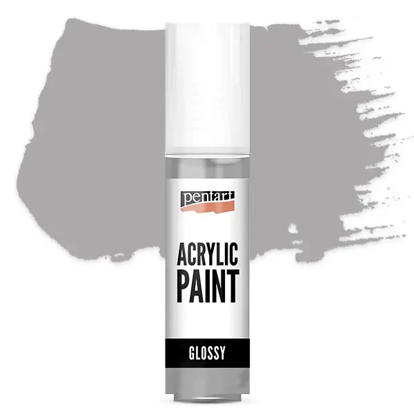 Vopsea acrilică lucioasă Pentart, 20 ml - gri