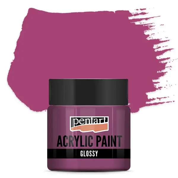 Vopsea acrilică lucioasă Pentart, 50 ml –malva