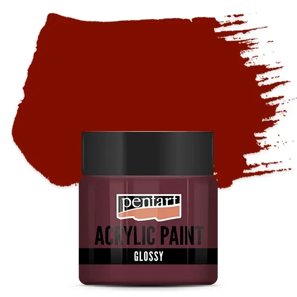 Vopsea acrilică lucioasă Pentart, 50 ml – visiniu