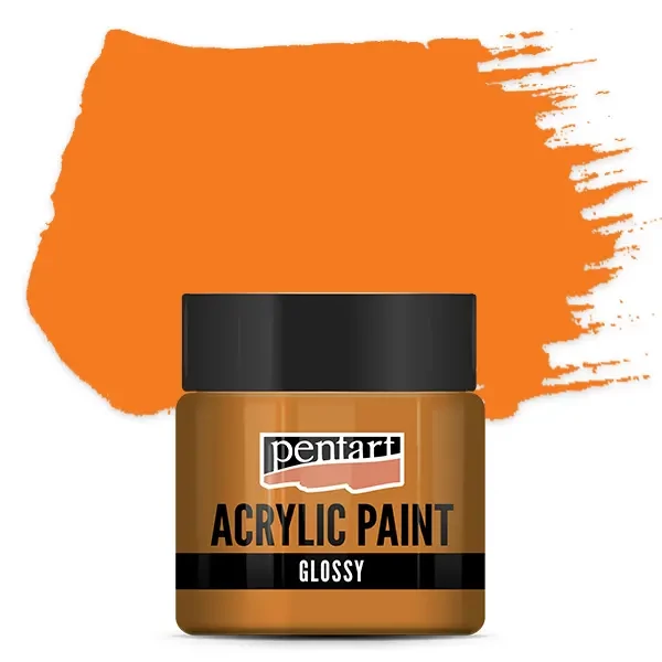 Vopsea acrilică lucioasă Pentart, 50 ml –portocala