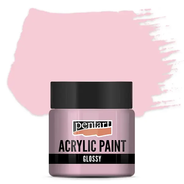 Vopsea acrilică lucioasă Pentart, 50 ml – roz