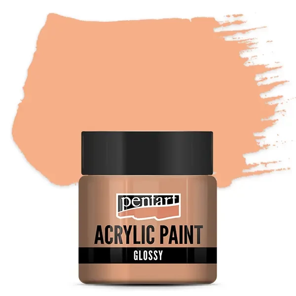 Vopsea acrilică lucioasă Pentart, 50 ml –somon