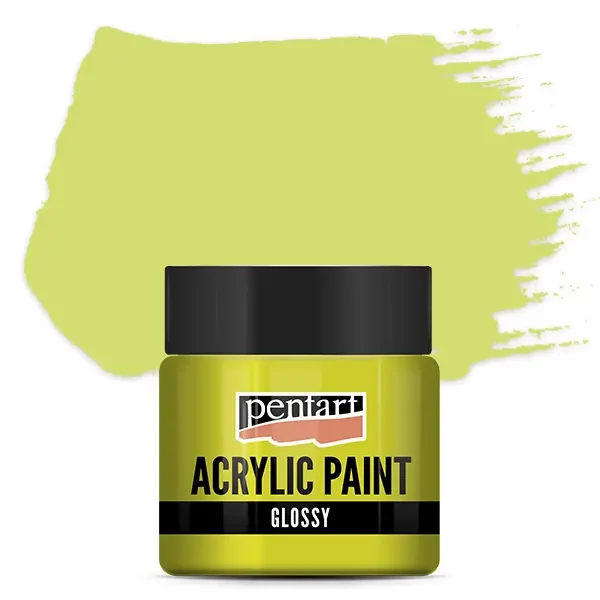 Vopsea acrilică lucioasă Pentart, 50 ml – verde lime