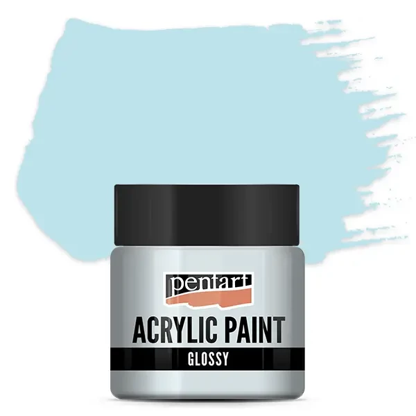 Vopsea acrilică lucioasă Pentart, 50 ml – albastru gheață