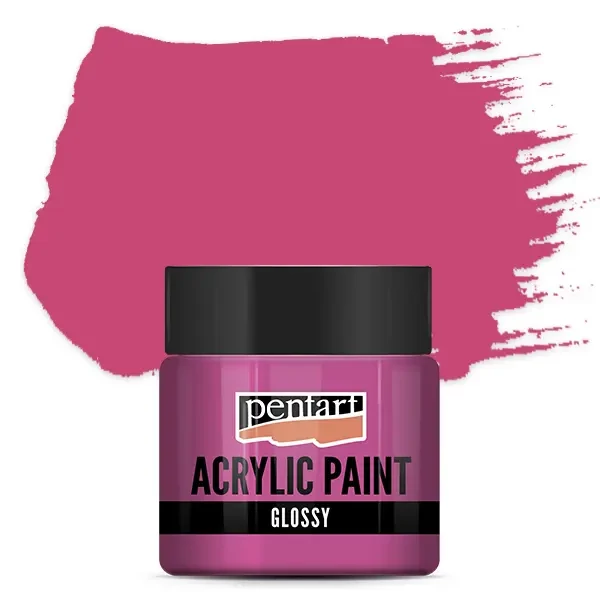 Vopsea acrilică lucioasă Pentart, 50 ml – magenta