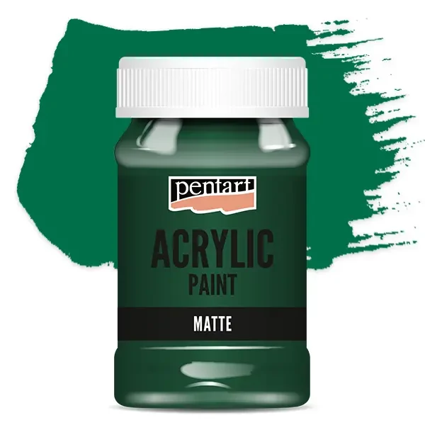 Vopsea acrilică Pentart mată, 100 ml - verde pin