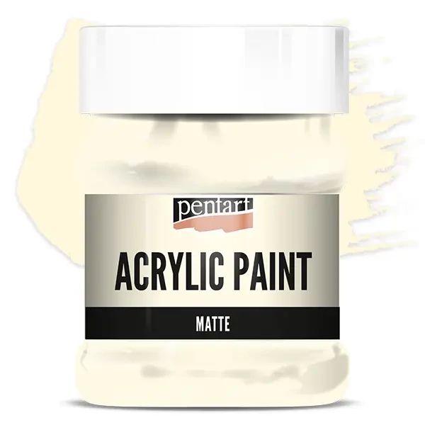 Vopsea acrilică Pentart mată , 230 ml - fildeș
