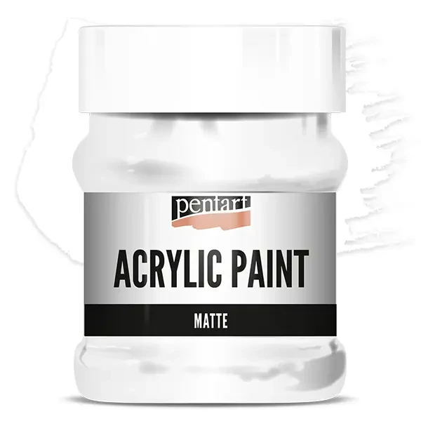 Vopsea acrilică Pentart mată , 230 ml - alb titan