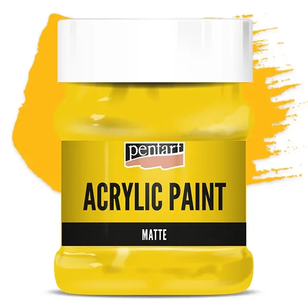 Vopsea acrilică Pentart mată , 230 ml - galben ca soarele