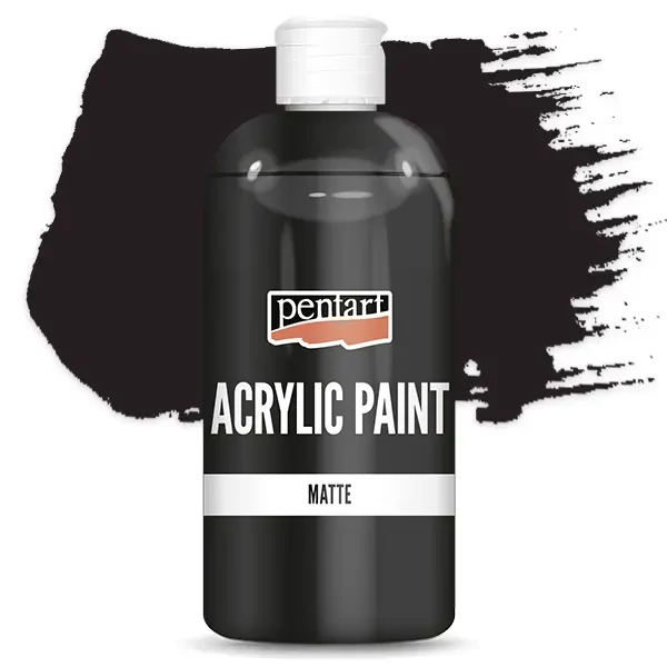 Vopsea acrilică Pentart mată , 500 ml - negru
