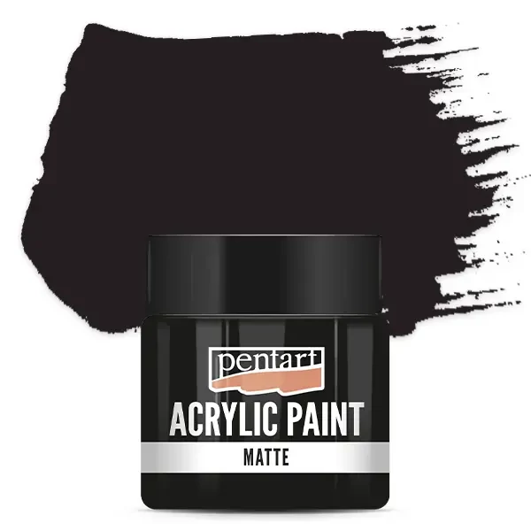 Vopsea acrilică Pentart mată , 50 ml - negru