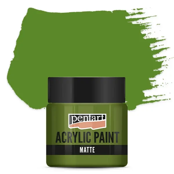 Vopsea acrilică Pentart mată, 50 ml - măsline