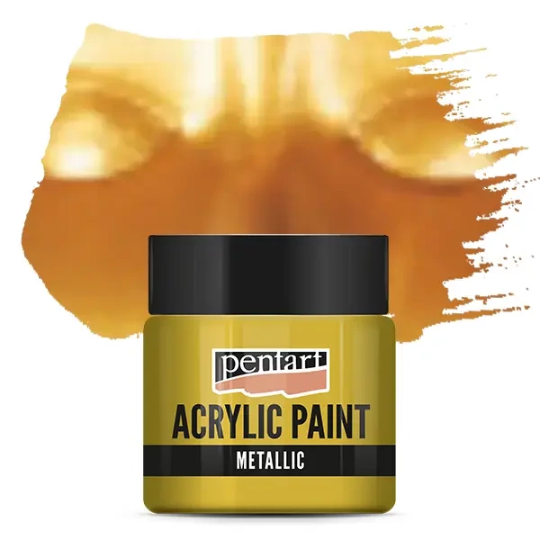 Vopsea acrilică metalizată Pentart, 50 ml - aur