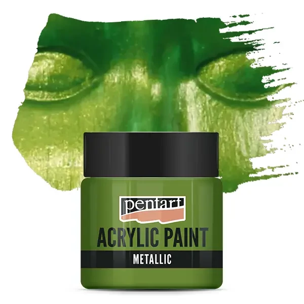 Vopsea acrilică metalizată Pentart, 50 ml - golden touch, adiere de aur