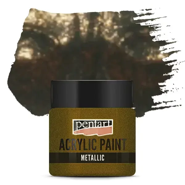 Vopsea acrilică metalizată Pentart, 50 ml - aur strălucitor