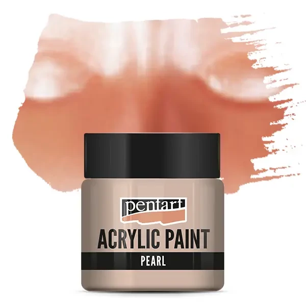 Vopsea acrilică Pentart cu efect de sidef, 50 ml – piersică