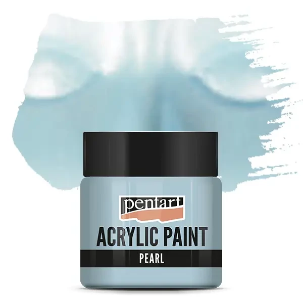 Vopsea acrilică Pentart cu efect de sidef, 50 ml – albastru