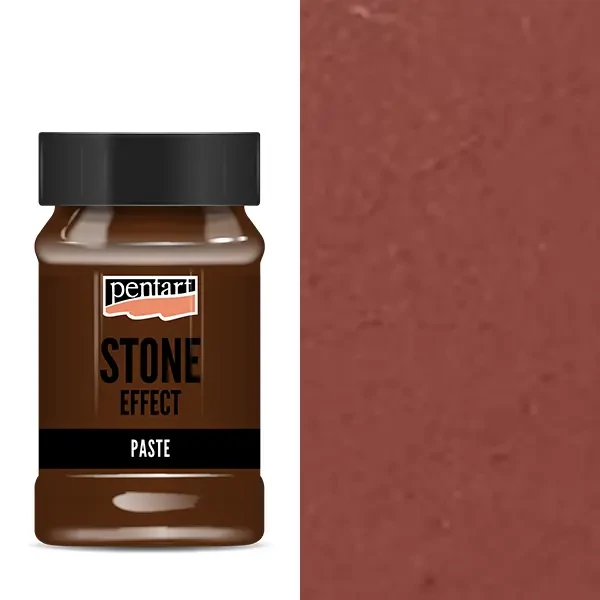 Pastă cu aspect de piatră Pentart, 100 ml – teracotă