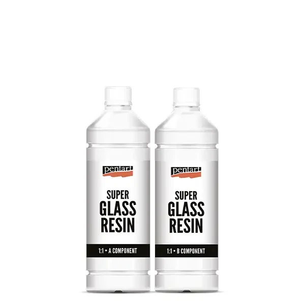 Pentart Super Rășină pentru sticlă, set 1:1, 2x125 ml