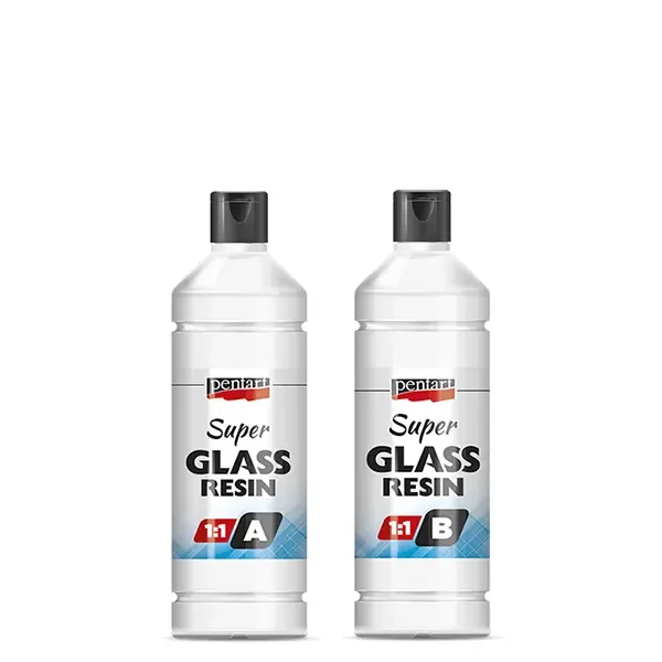 Pentart Super Rășină pentru sticlă, set 1:1, 2x125 ml