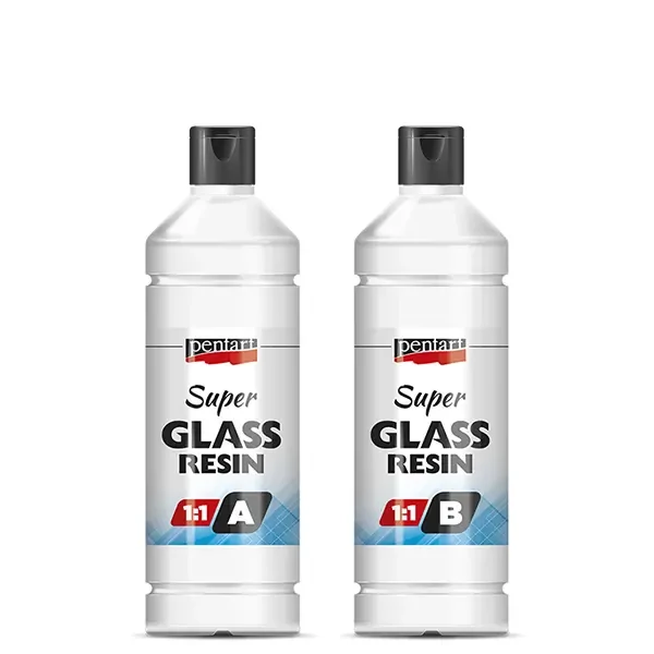 Pentart Super Rășină pentru sticlă, set 1:1, 2x250 ml