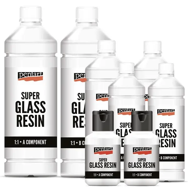 Pentart Super Rășină pentru sticlă, set 1:1, 2x1000 ml