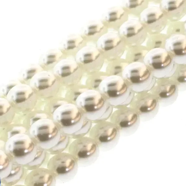Colier ceh din mărgele de sticlă Tekla, 4 mm, 120 buc - White