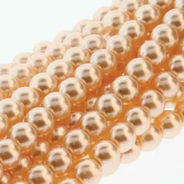 Colier ceh din mărgele de sticlă Tekla, 4 mm, 120 buc - Pink