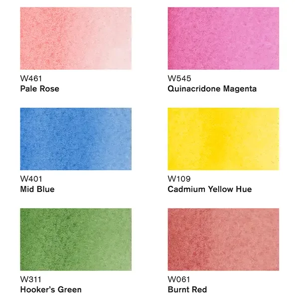 Promarker Watercolour marker tip pensulă acuarelă cu două vârfuri   set  - 6 buc, floral tones