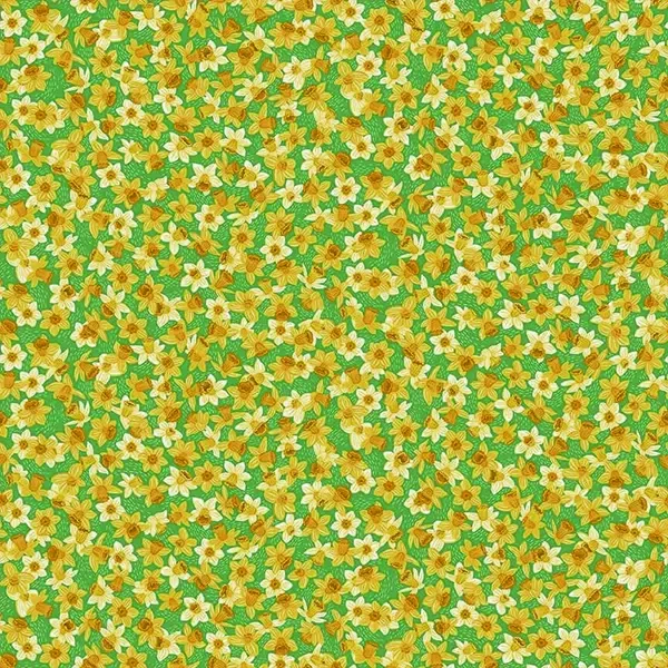 Tesatura patchwork - Makower - Hello Spring Daffodil Green 085/G