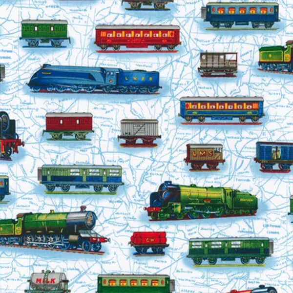 Material patchwork  - Robert Kaufman - All Aboard AKO-14089-195 bright