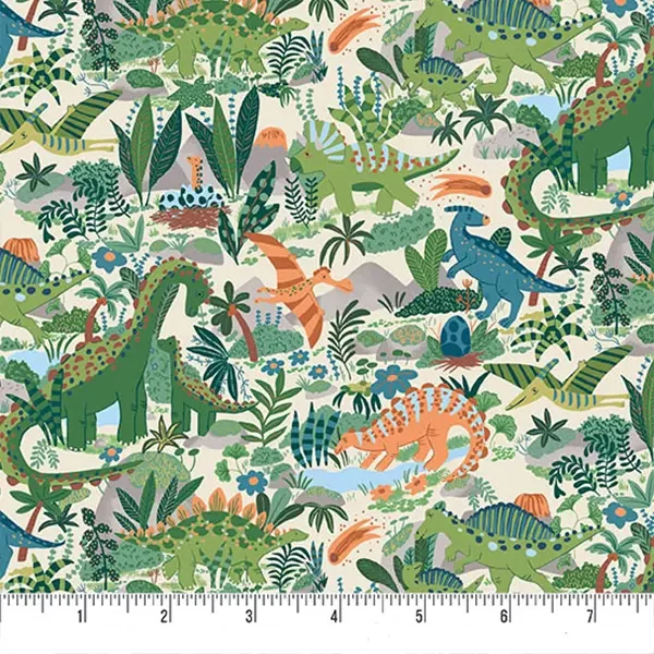 Tesatura patchwork - Makower - Prehistoric 163/Q Paradise cream