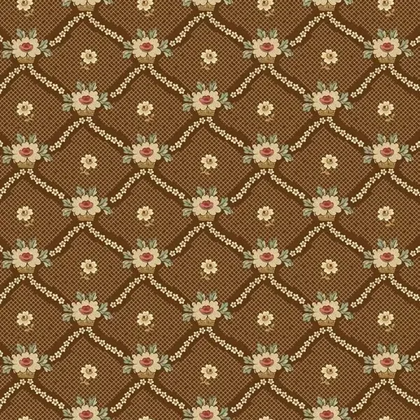 Material patchwork - Andover - Always and Forever by Renee Nanneman 1662N lattice chocolate