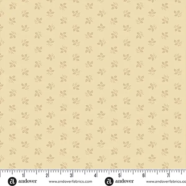 Material patchwork - Andover - Always and Forever by Renee Nanneman 1667L leaf ivory