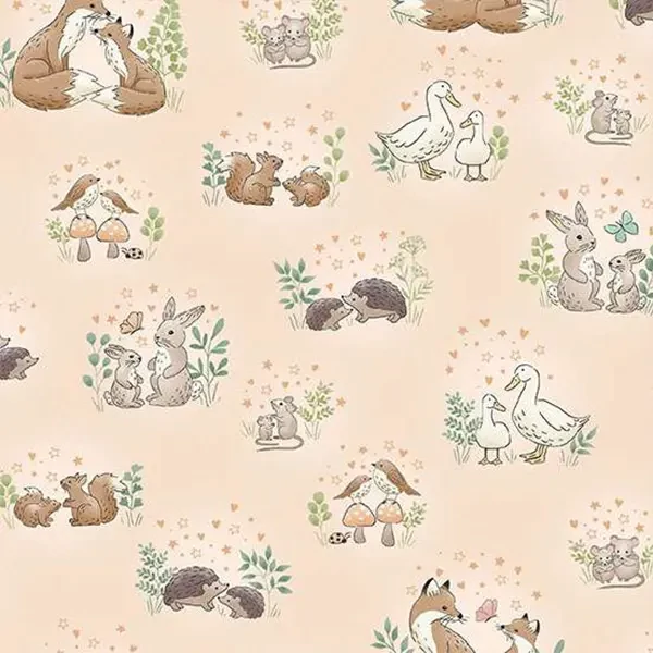 Material patchwork  - Makower - Little Ones 189/C Hugs coral
