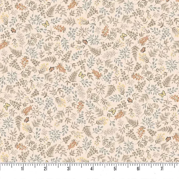 Material patchwork  - Makower - Little Ones 192/C Foliage coral