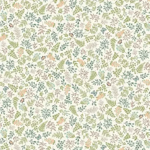 Material patchwork  - Makower - Little Ones 192/Q Foliage cream