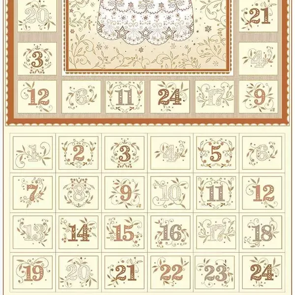 Tesatura patchwork - Makower - Christmas 25 Advent Angel Cream 042/Q, Panel, 60 cm