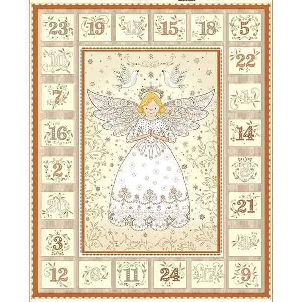 Tesatura patchwork - Makower - Christmas 25 Advent Angel Cream 042/Q, Panel, 60 cm