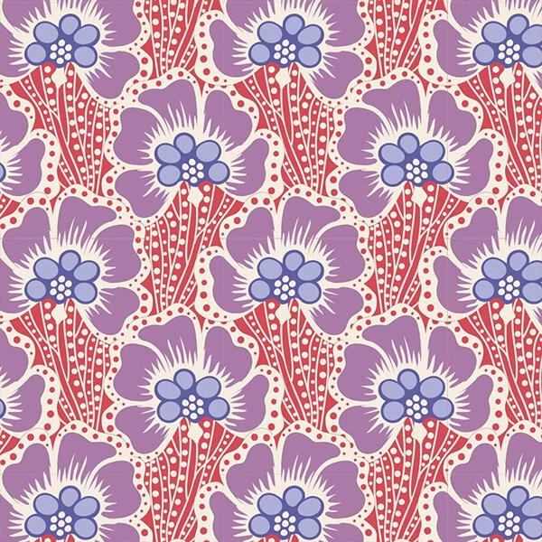 Material patchwork  - Tilda Cotton Beach - Ocean flower coral 100325