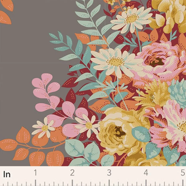 Material patchwork  - Tilda Chic Escape - Whimsyflower grey 100451