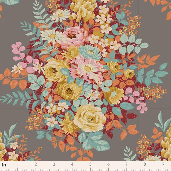 Material patchwork  - Tilda Chic Escape - Whimsyflower grey 100451