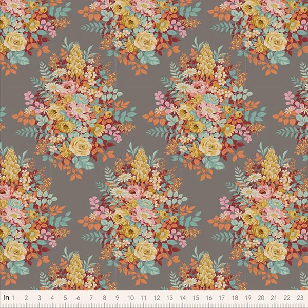 Material patchwork  - Tilda Chic Escape - Whimsyflower grey 100451