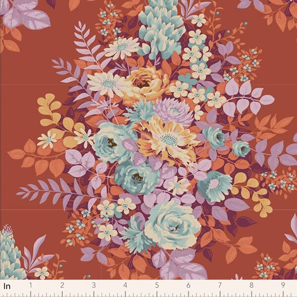Material patchwork  - Tilda Chic Escape - Whimsyflower rust 100458