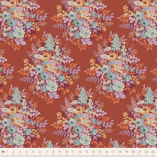 Material patchwork  - Tilda Chic Escape - Whimsyflower rust 100458