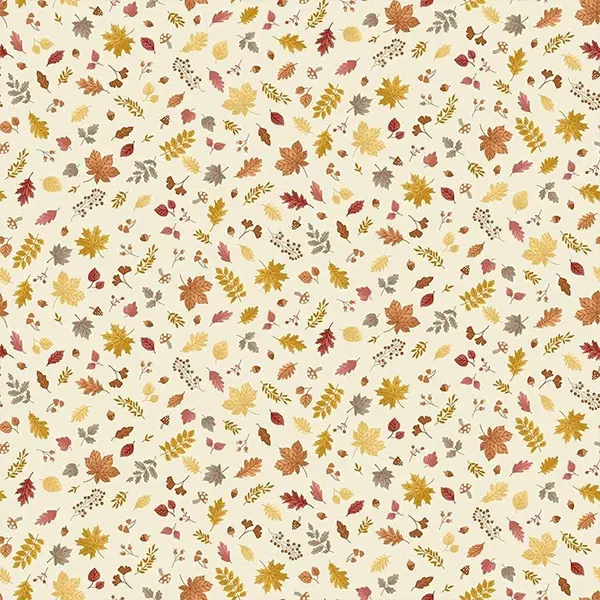 Material patchwork  - Makower - Hello Autumn Foliage Cascade Cream 097/Q