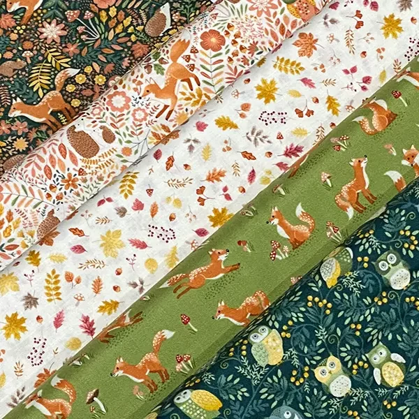 Material patchwork  - Makower - Hello Autumn Foliage Cascade Cream 097/Q